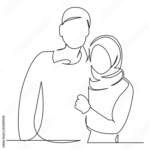 muslim couple in love