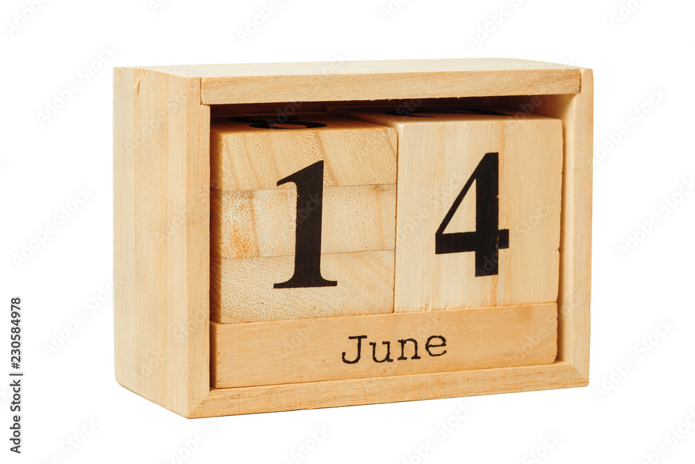 wood calendar isolated on white background wood calendar isolated on white background