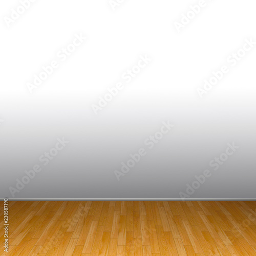 3d illustration interior rendering of concrete wall and wooden floor