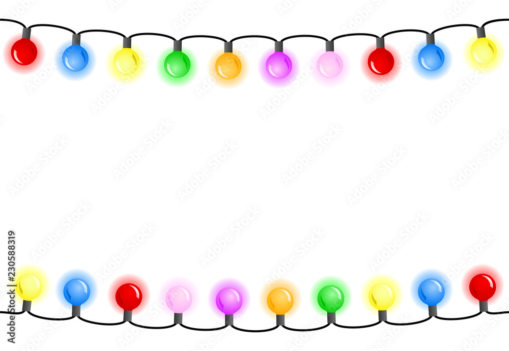 seamless colorful chains of lights