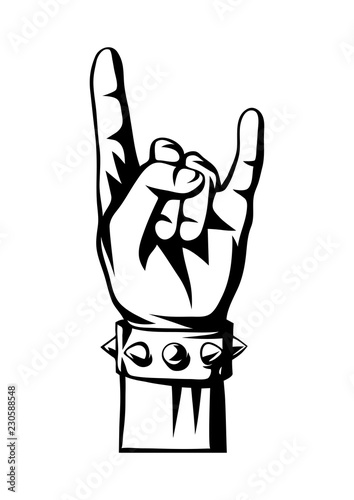 Rock and roll or heavy metal hand sign.