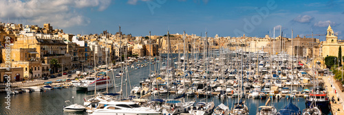 Panorama Vittoriosa Segelboote in Senglea Marina Malta © dietwalther