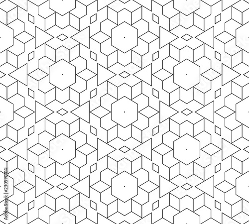 vector black and white  seamless pattern