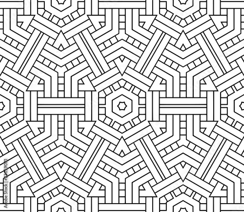 vector black and white  seamless pattern