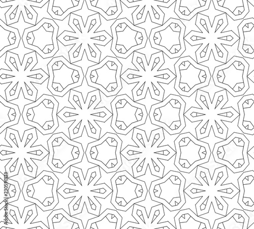 vector black and white  seamless pattern