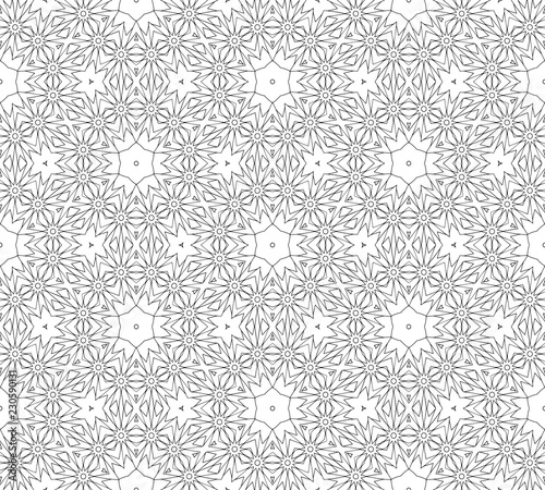 vector black and white  seamless pattern