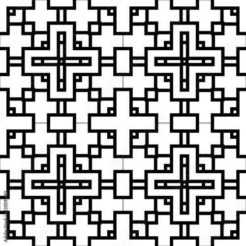 vector black and white  seamless pattern