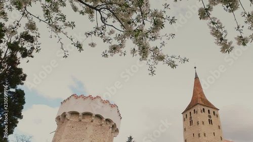 Medieval fortress in Aiud city, Romania, Europe photo