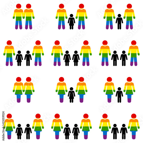 Family Icons Rainbow Homosexual