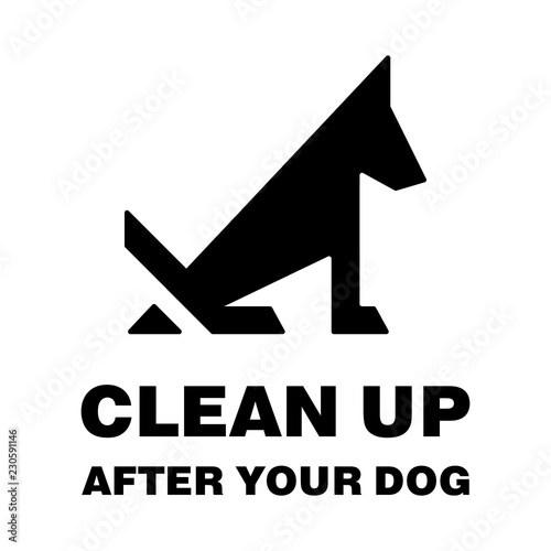Clean up after your dog stop pooping silhouette