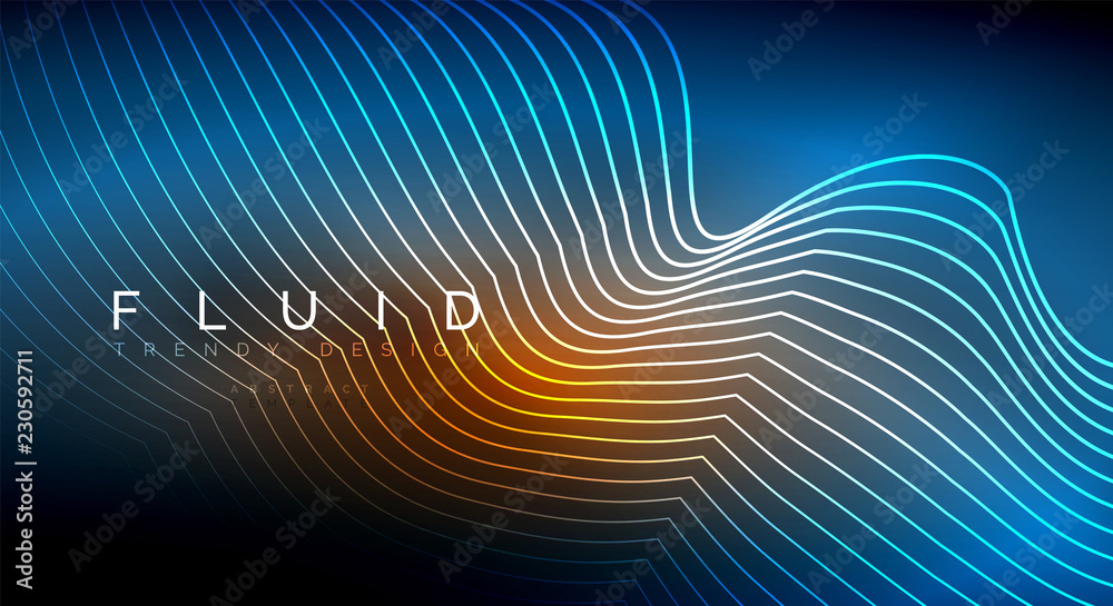 Digital flowing wave particles abstract background Digital flowing wave particles abstract background