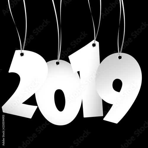 hang tags with year 2019