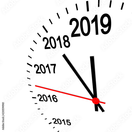 new year 2019 clock
