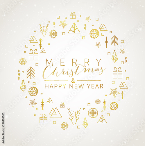 Christmas Decoration with geometric elements