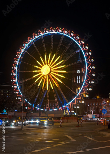 Ferris wheel at Marx-Engels-Forum in Berlin. Germany