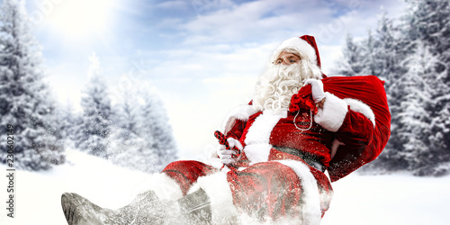 Santa claus and winter time  photo