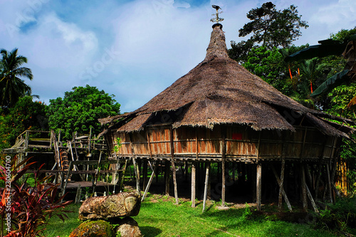 Photos A view of a Melanau house in Sarawak Cultural Village