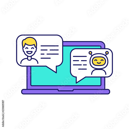 Support chatbot color icon