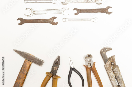 old rusty repair tools