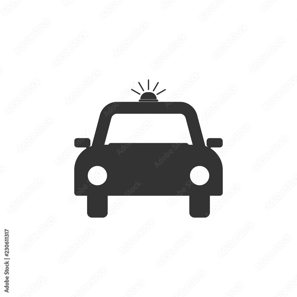 Police car icon. Vector illustrations. Flat design. Police car icon. Vector illustrations. Flat design.