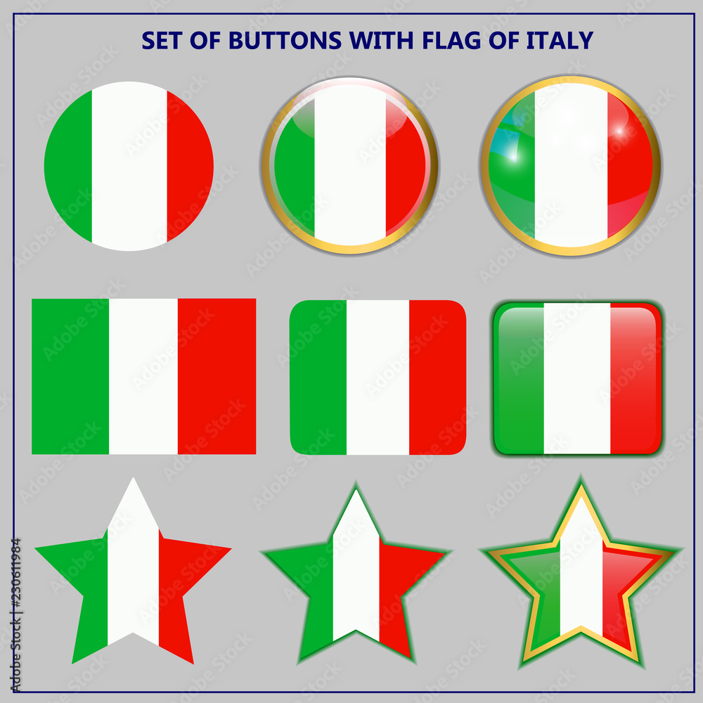 Set of banners with flag of Italy. Set of banners with flag of Italy.