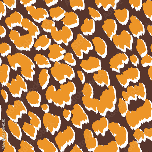 Jaguar Skin Seamless Pattern. Animal Print for Textile Design / Vector Illustration