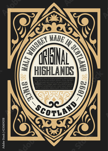 Whiskey label design
