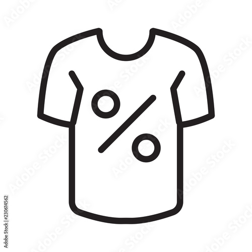 Shirt black friday vector icon