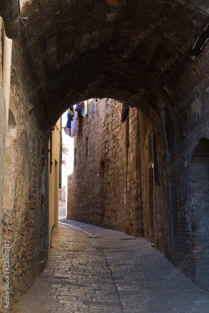 Alley of an hamlet.
Characteristic alley of a historic hamlet, with arch, street made with stones, and walls. Alley of an hamlet.
Characteristic alley of a historic hamlet, with arch, street made with stones, and walls.