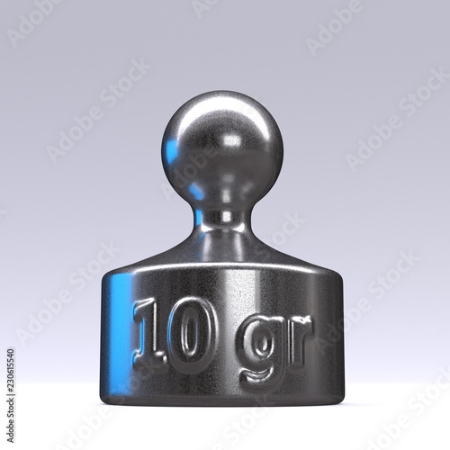 3d rendered calibration weights on a white background