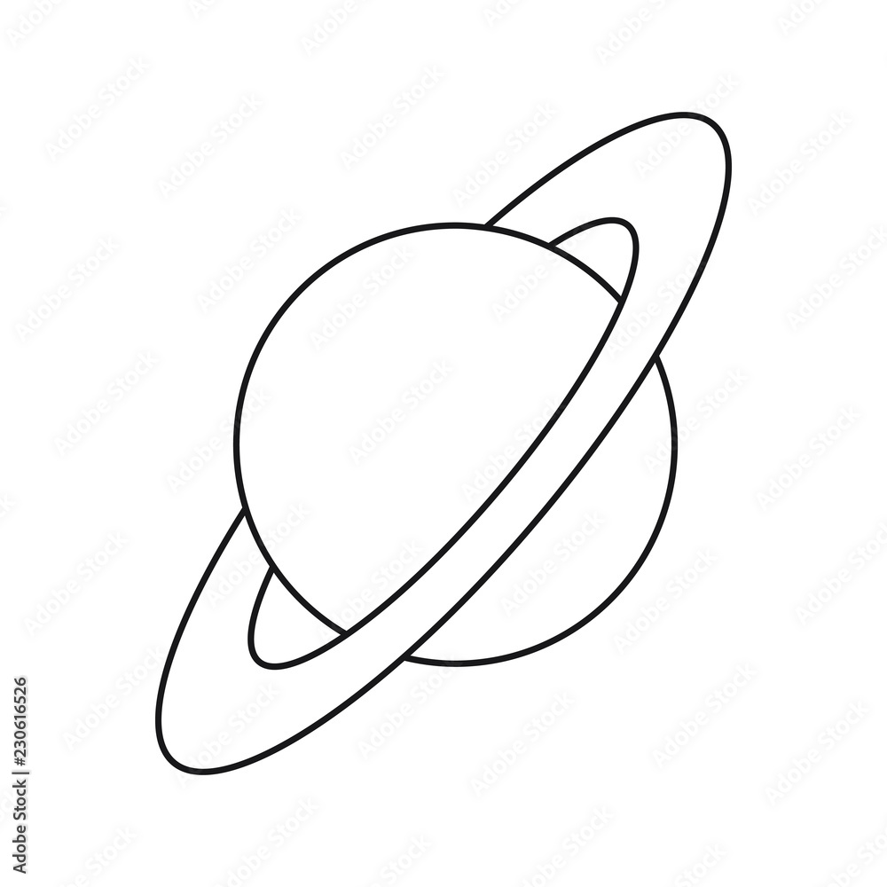 Saturn Black And White
