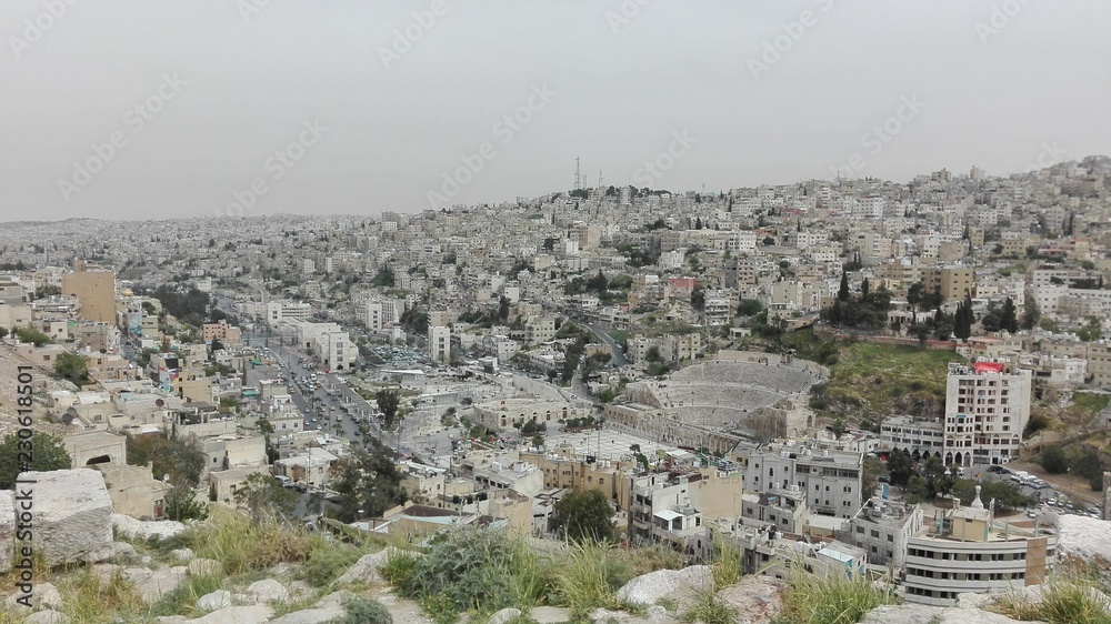 View of Amman from the Old Citadel. View of Amman from the Old Citadel.
