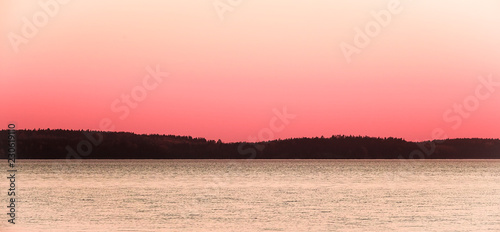 Beautiful view of lake at s...