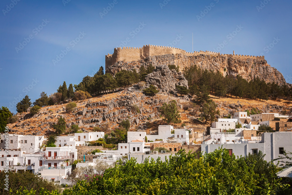 Hilltop fortress Lindos Rhodes