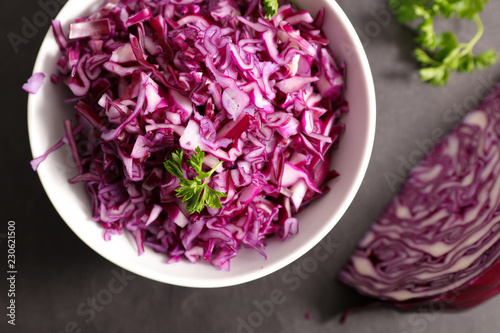 grated red cabbage