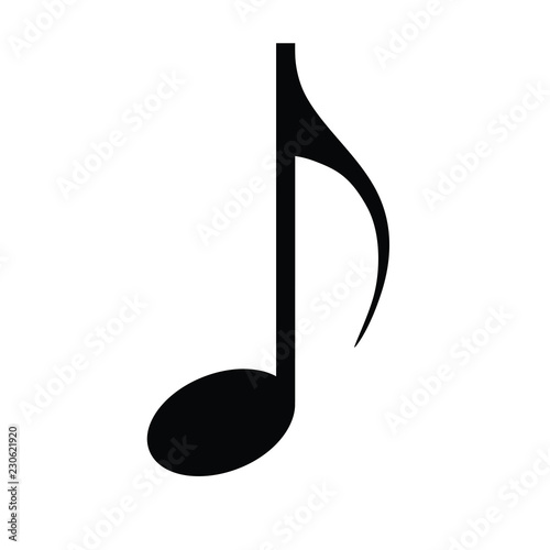 note isolated vector illustration of treble clef