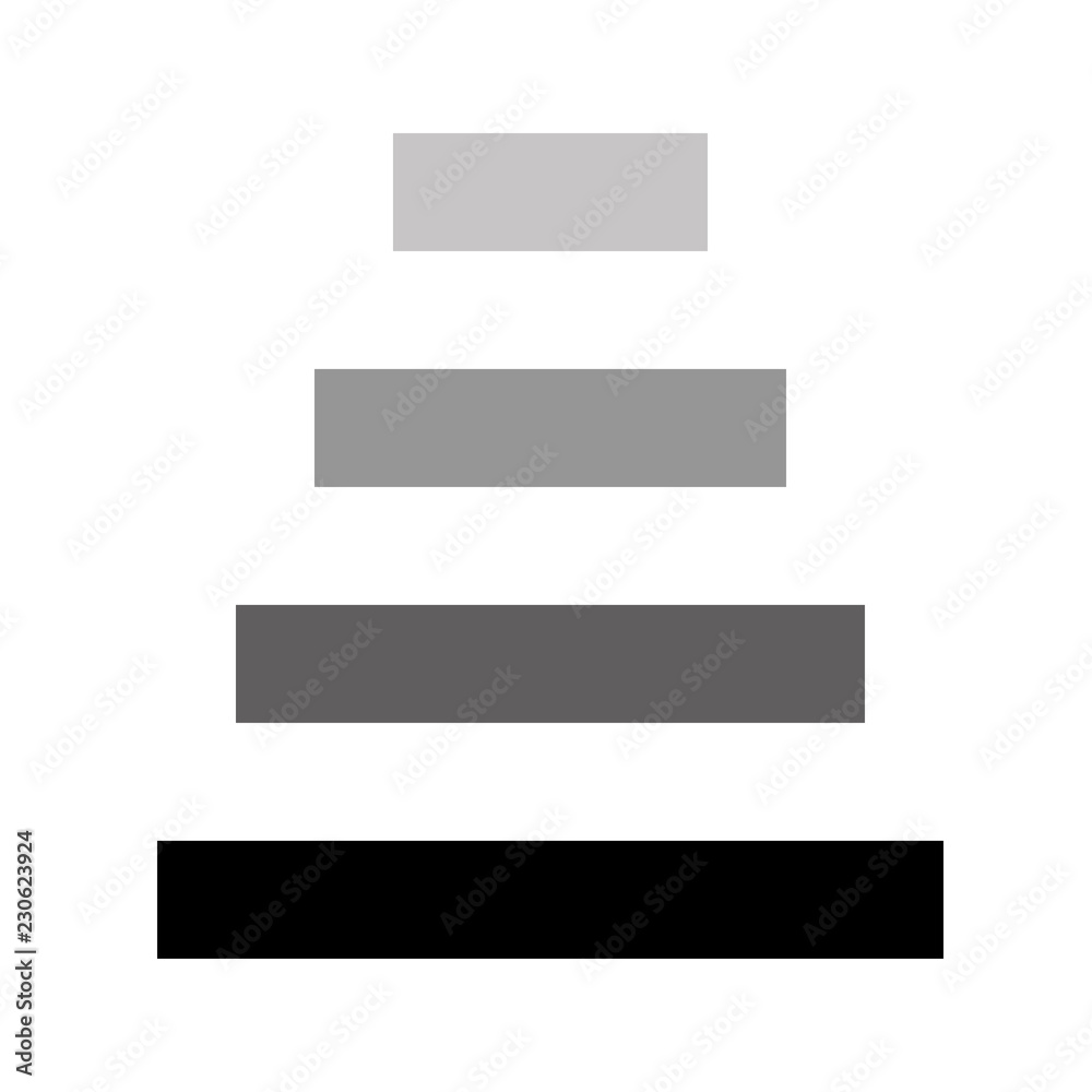Steps icon isolated on white background for your design, next steps icon concept. vector and illustration Steps icon isolated on white background for your design, next steps icon concept. vector and illustration