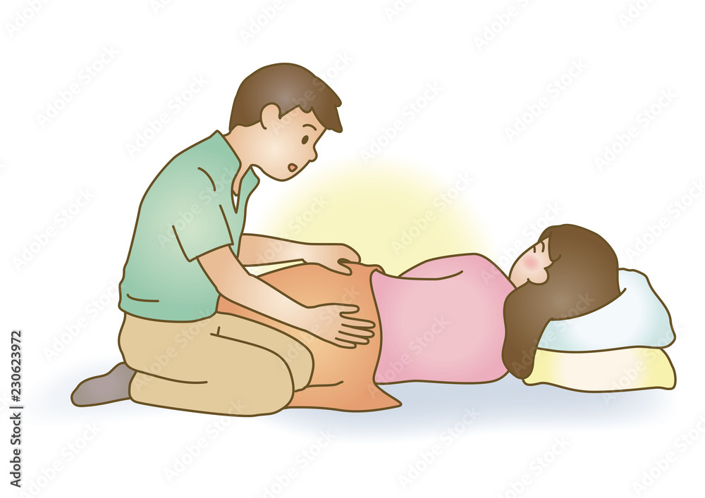 応急手当イラスト22 陣痛 Stock Vector Adobe Stock