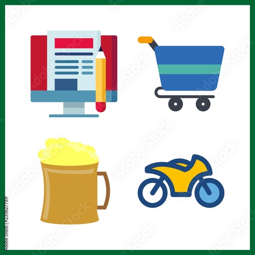 lifestyle icon. blogging and beer vector icons in lifestyle set. Use this illustration for lifestyle works.