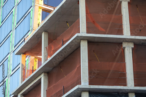 detail of modern building construction