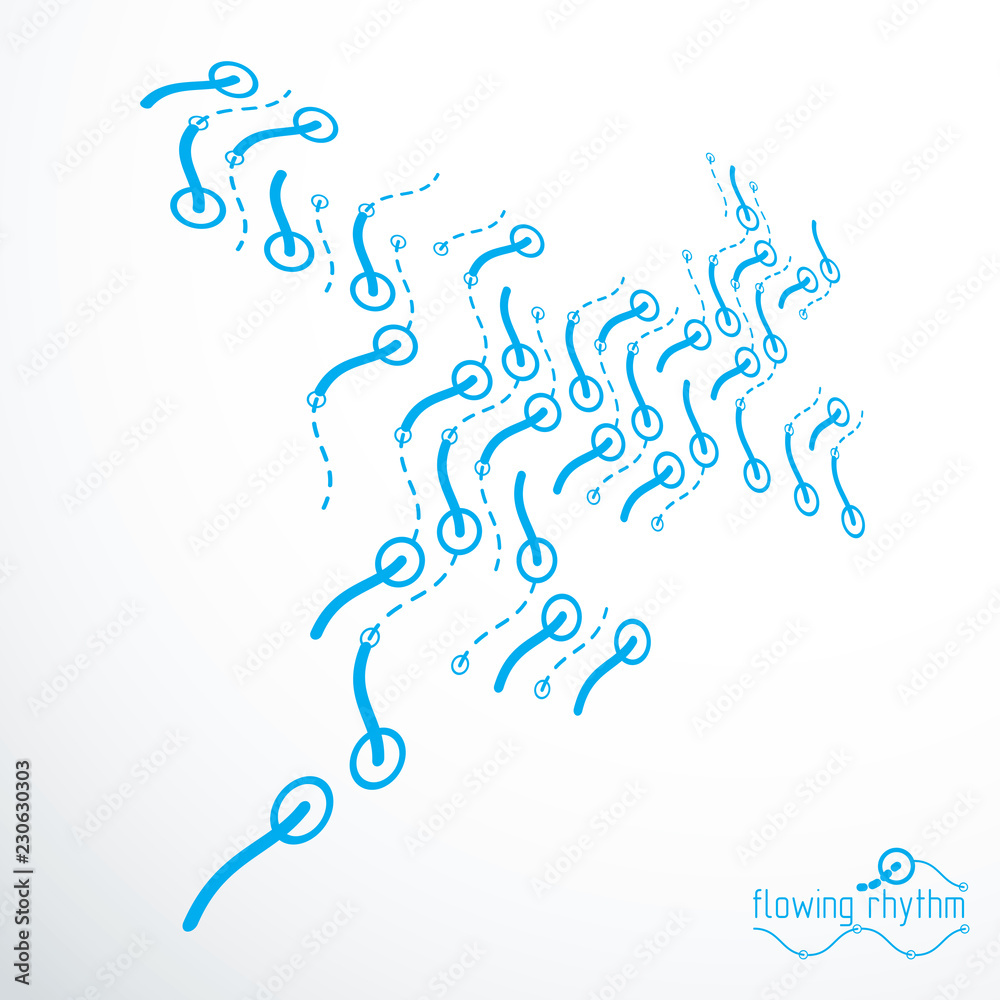 Abstract wavy lines vector illustration. Technical cybernetic pattern can be used in web design and as wallpaper or background. Abstract wavy lines vector illustration. Technical cybernetic pattern can be used in web design and as wallpaper or background.