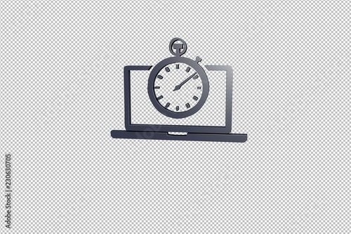 Illustration of Real Time on transparent background