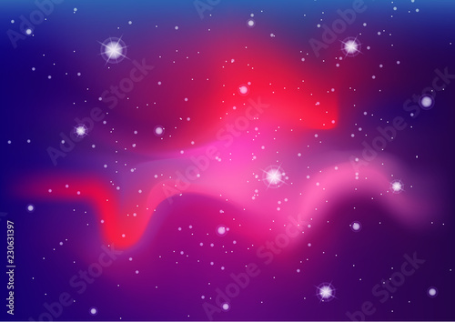 Abstract cosmic colorful background with star
