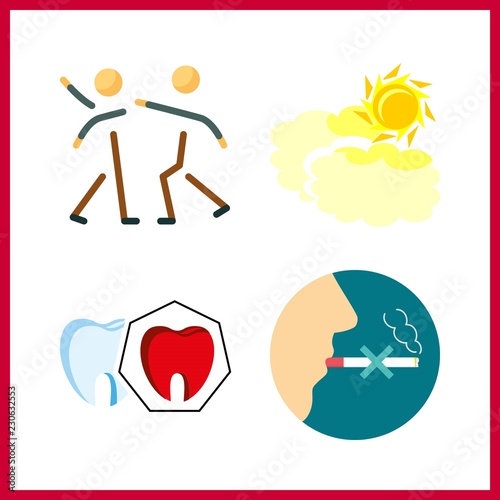 bad icon. spoiled tooth and aggressive vector icons in bad set. Use this illustration for bad works.