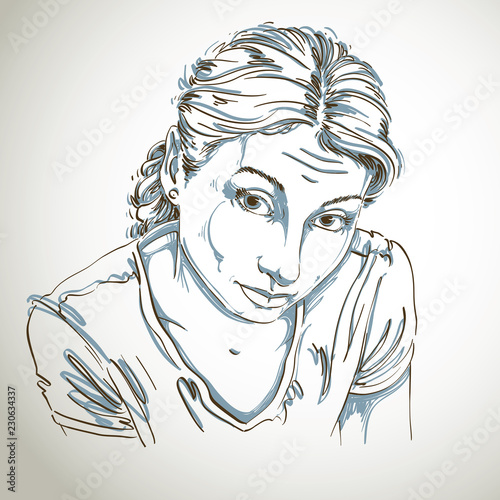 Portrait of delicate naive ...