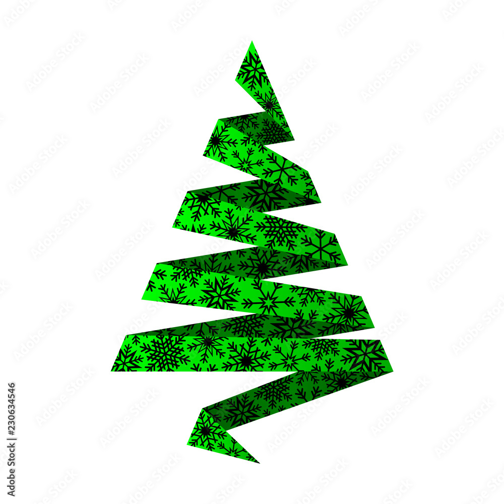 Sapin Origami Flocons Vert Sapin Origami Flocons Vert
