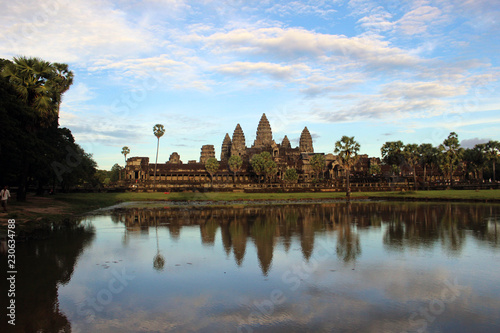 The view around Angkor Wat and its reflection. An essential destination in South East Asia © leodaphne
