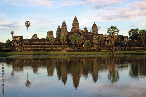 The view around Angkor Wat and its reflection. An essential destination in South East Asia