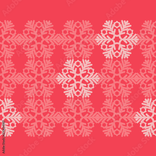 Seamless vector background with decorative snowflakes. Happy Winter  Can be used for wallpaper  textile  invitation card  wrapping  web page background.