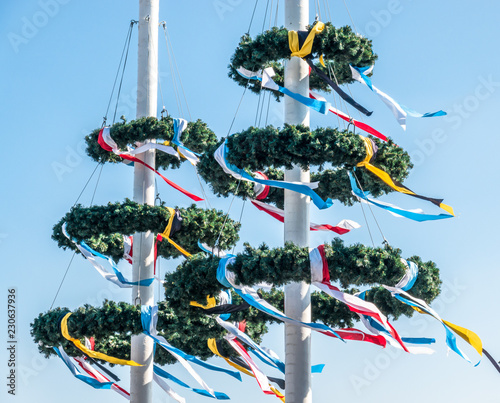 typical bavarian maypole